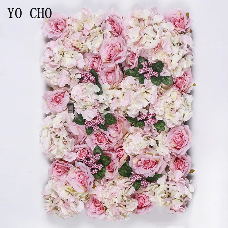 

YO CHO 40*60 CM Peony Artificial Flowers Wall Wedding Wall Decoration Accessory Rose Flower Wall Photography Props Hydrange Wall