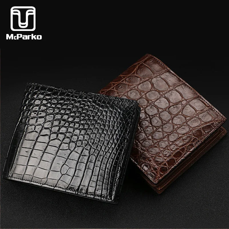 McParko <b>crocodile leather</b> wallet men Luxury <b>genuine leather</b> small ...