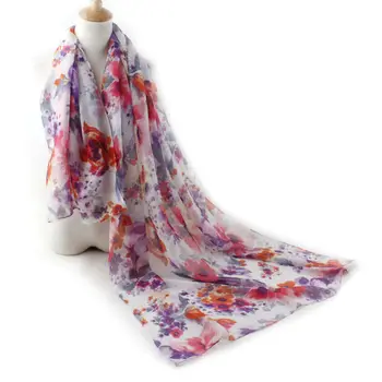 

New Ladies Floral Scarves Fashion Women Apparel Accessories Viscose Shawl Wrap Muslim head hijab Scarf 6 colors Fast Shipping