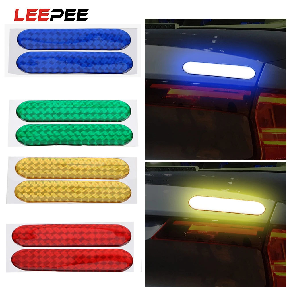LEEPEE 2 шт. Предупреждение лента автомобильные отражающие наклейки Безопасность Mark