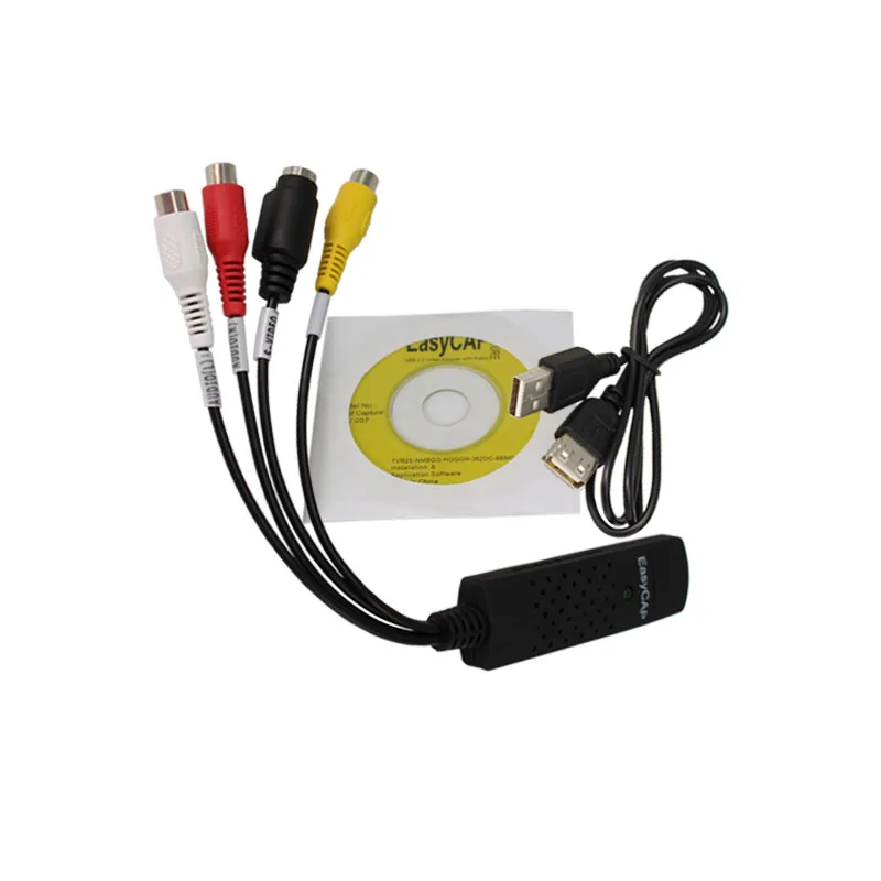 Wiistar USB 2,0 конвертер Easycap разъем видео захвата карты ТВ тюнер VCR DVD AV аудио для ПК/ноутбука Easycap видеозахвата