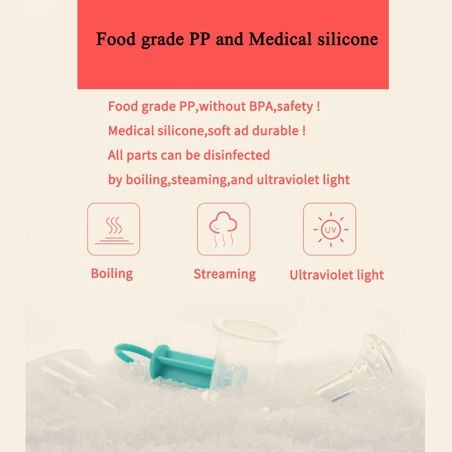  Baby Medicine Spoon Baby Care Baby Needle Feeder Squeeze Medicine Dropper Dispenser Pacifier