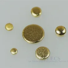 20 шт. женский Pogo контактный плоский поверхностный монтаж круговой контактная площадка латунь позолоченный мишень для пружинного зонда разъем к мате