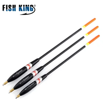 

FISH KING 3pcs 3.4g 4.7g 4.8g Copper Lead Barguzinsky Fir Bobber Fishing Float 22cm-23cm Ocean Rock Buoy Carp Fishing Tackle