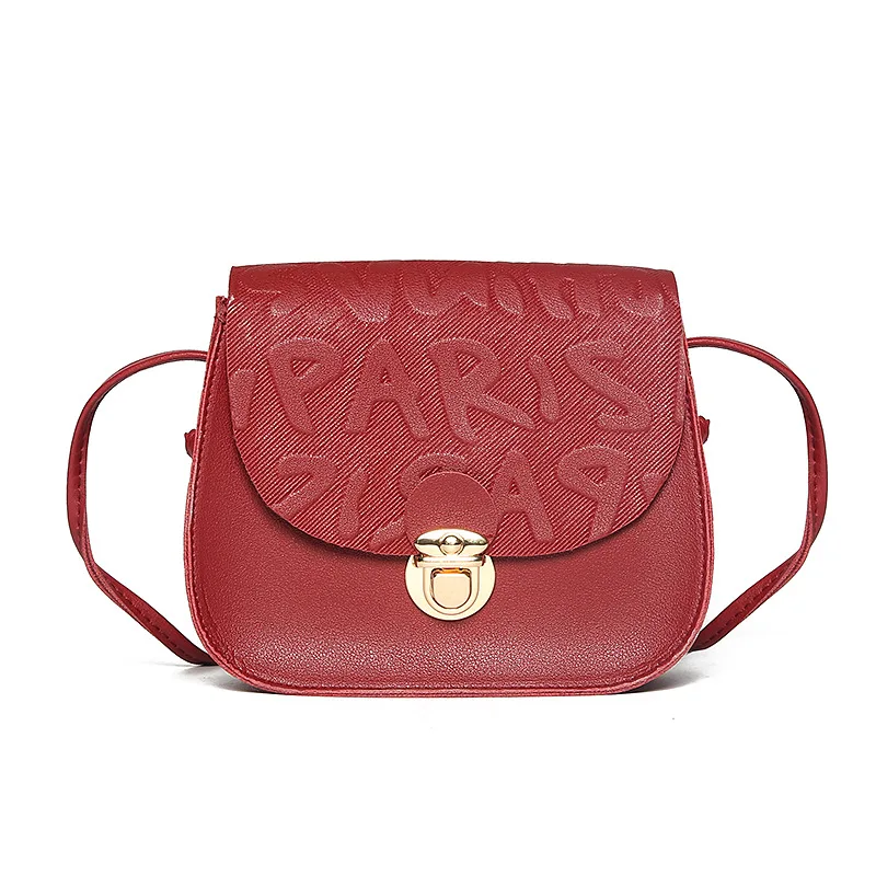 

2019 New Fashion Crossbody Single Shoulder Bag Embossing Plug Lock Handbag with Strap for Women WML99