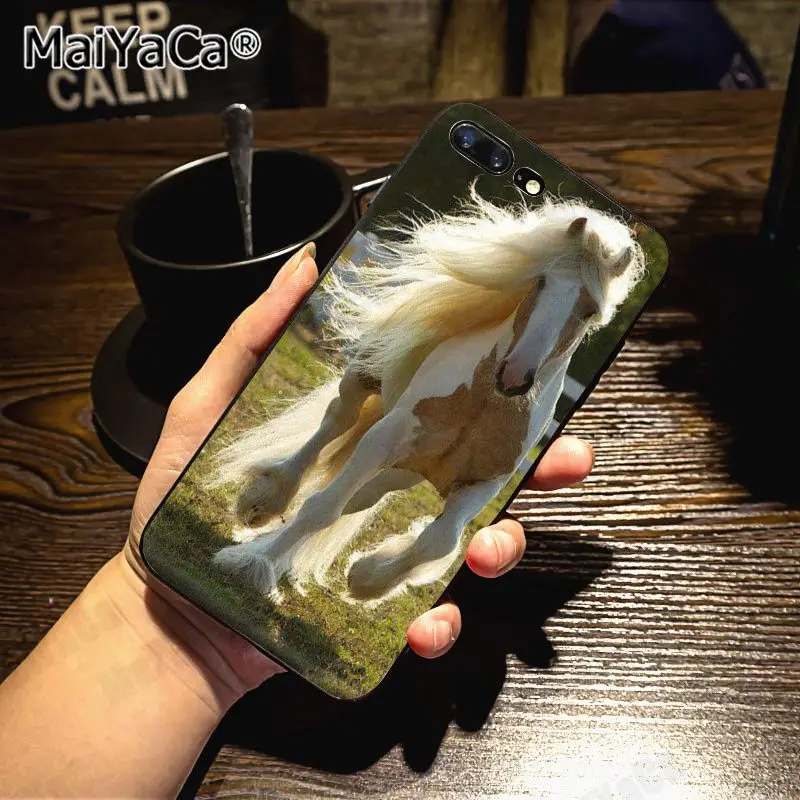 MaiYaCa дешевый оптом чехол для телефона бегущий животное лошадь чехол для телефона для iphone 11 pro X 66S 7 7plus 8 8Plus 55S SE XS XR XS MAX - Цвет: A19