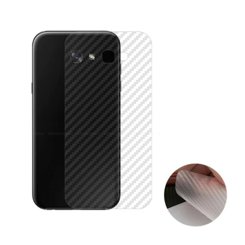 3D Carbon Fiber Clear Screen Protector Film Protective Sticker for Samsung Galaxy S6 S7 edge Plus Back Glass Panel Full Cover |