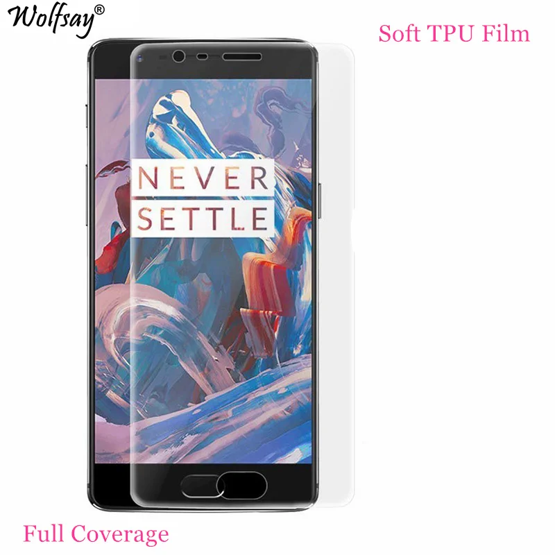 Wolfsay Screen Protector For Oneplus 3T Nano Clear Soft TPU Film (Not Tempered Glass) for One Plus 3 A3000 Full Cover | Мобильные