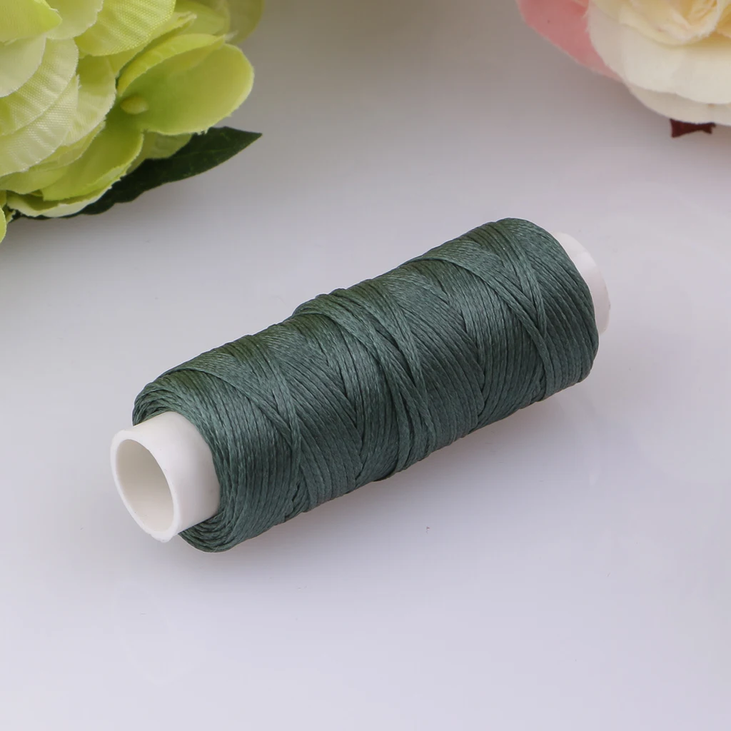 1 Spool Flat Waxed Polyester Braided Waxed Thread Cord for Sewing Accessories, DIY Jewelry Making