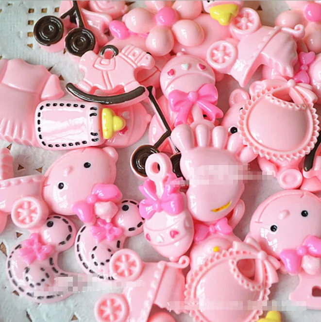 

free shipping mix 20 PCS kawaii resin Baby series resin convex circular Bow tie and hair bow decoration diy Can be selected