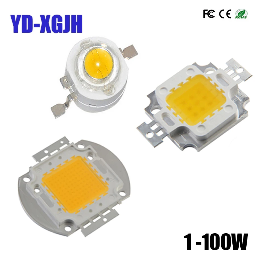 

High Power LED Chip Matrix 1W 3W 5W 10W 20W 30W 50W 100W Warm Cold White Red Yellow Green Blue RGB SMD DIY COB Light Lamp Beads