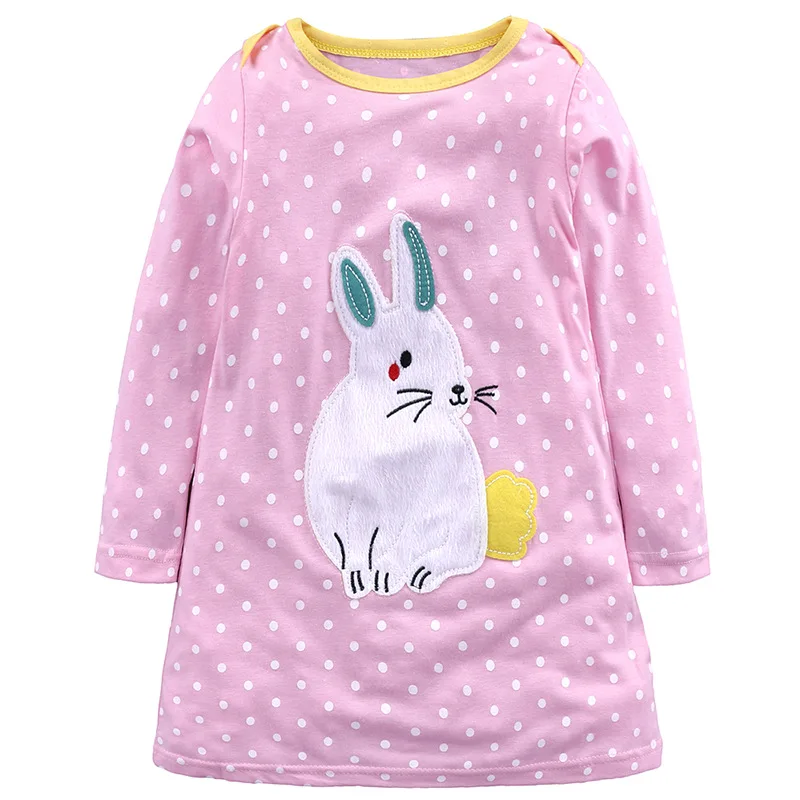 

2019 Autumn New European Children's Clothes Fashion Stripped Toddler Dress Cartoon Infant Baby Girl Princess Dress