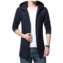 Весна, стиль, мужская повседневная модная куртка с капюшоном, Тренч, Мужская Высококачественная куртка, ветровка для мужчин
