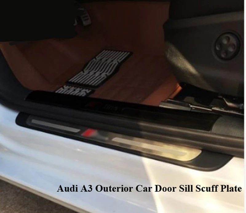 

Stainless Steel External Pedal Cover Threshold Car Door Sill Scuff Plate Trim Guards Sills For Audi A3 2014-2019 Car Styling