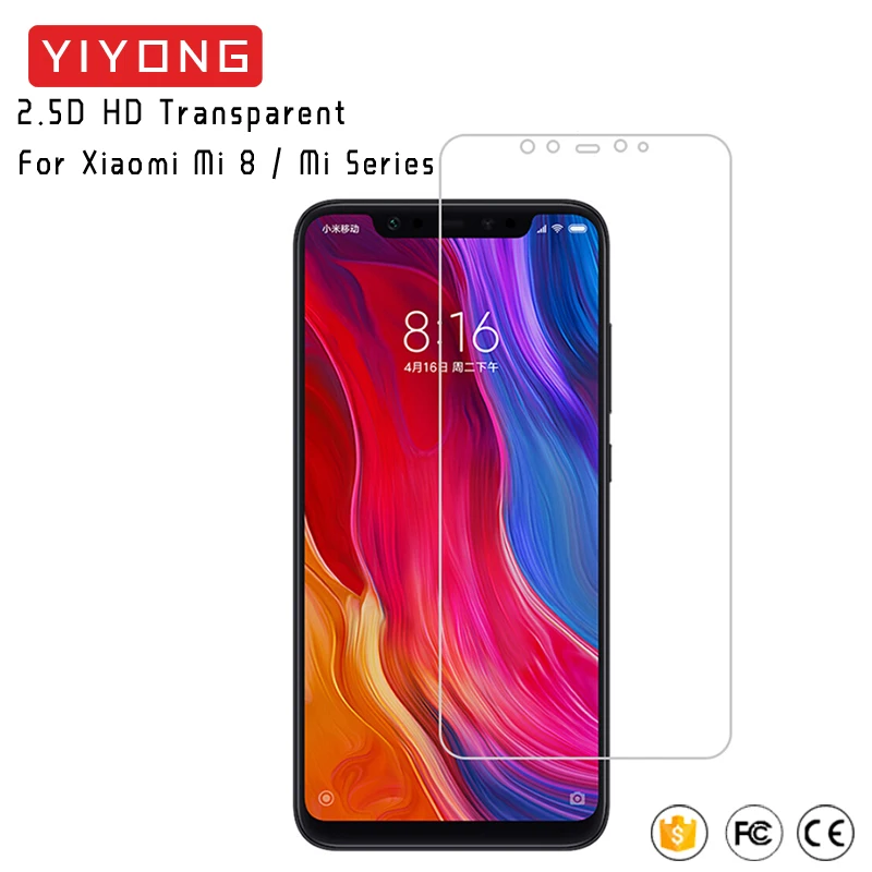 

25pcs/lot YIYONG Glass For Xiaomi Mi 8 Mi8 SE Pro 6X Note 3 Tempered Glass Screen Protector Xiaomi Mi A2 Lite A1 Mi6 Mix 3 2 2S