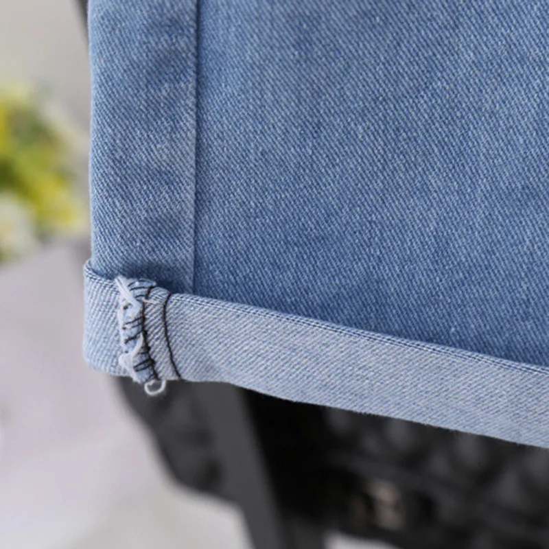 Женские ретро джинсовые шорты летние с высокой талией свернутые джинсовые шорты с карманами новое поступление