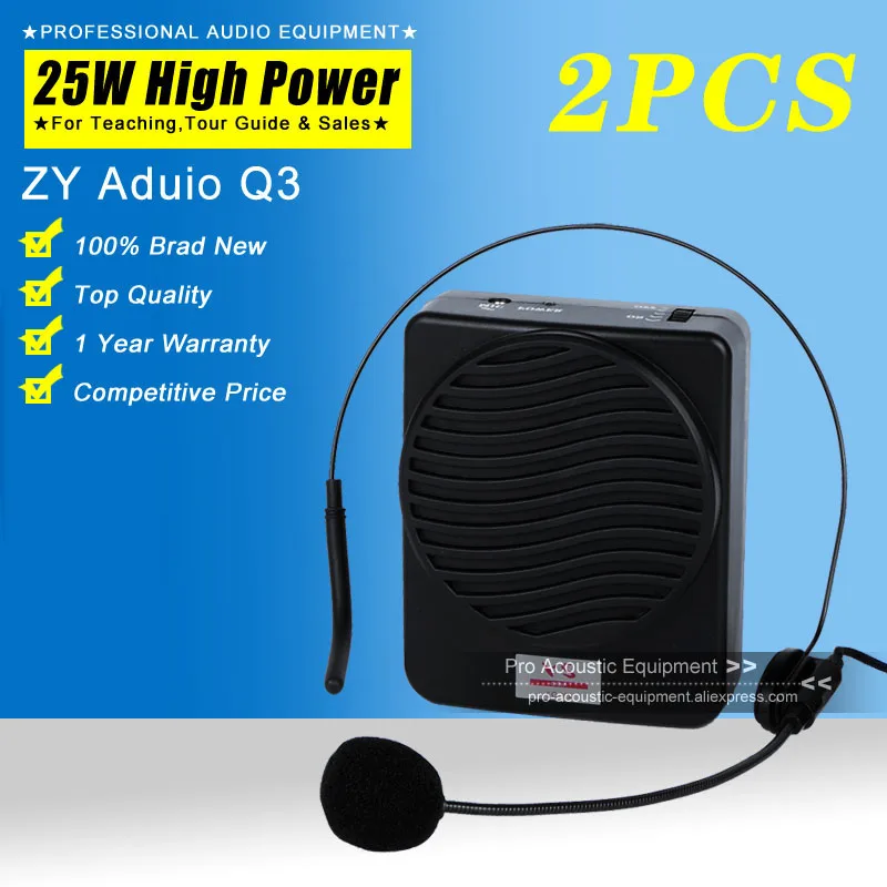 

2PCS 25W Mini Portable Waistband Speaker Voice Amplifier Loudspeaker Megaphone With Wonderful Tool For Teaching Tour Guide Sales