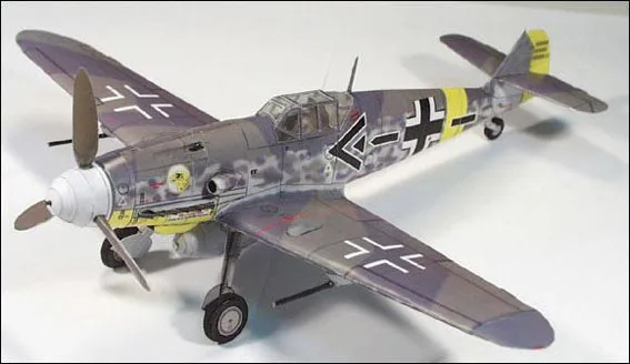 Самолет Bf-109 Messerschmidt 3D бумажная модель DIY игрушки