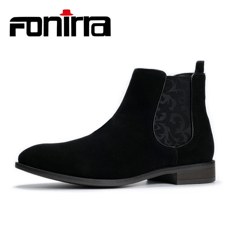 FONIRRA 2019 Fashion Boots Men Casual Boots Ankle shooes British Style
Slip On Motorcycle Suede High Top Classic 416