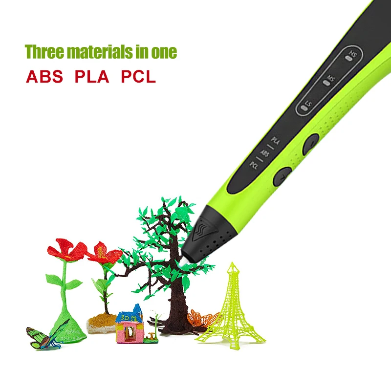 3D печать Ручка Поддержка пла/ABS/PCL 3 в 1 Режим нити 3D ручка для рисования Скорость Регулируемая температура 3D ручки «сделай сам» для детей подарок