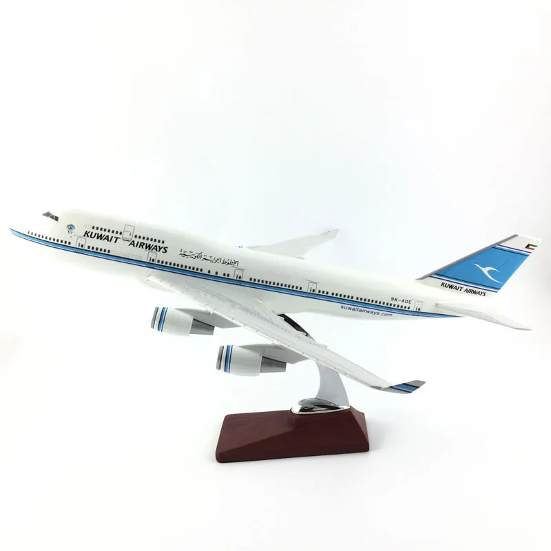 

45-47CM B747 KUWAIT AIRWAYS 1:150 METAL Alloy Aircraft Model Collection Model Plane Toys Gifts Free express EMS/DHL/Delivery