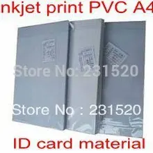 ID card making supplies material Blank Inkjet print PVC sheets A4 100sets white color 0.76mm thick: 0.15mm+0.46mm+0.15mm