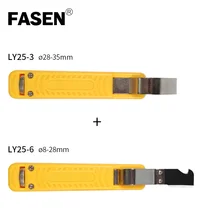 2PCS LY25-3/LY25-6 wire stripper knife combined round cable stripping plier set PVC,RUBBER cable stripping tool ratchet wheel type stripper cable knife pg 5 cable stripper for 25mm comm pvc lv cable stripping tool cable stripping knife