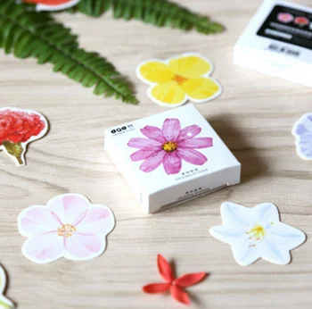 

45Pcs/pack Cute Flowers in My Memory Decorative Stickers Adhesive Stickers DIY Decoration Craft Scrapbooking Stickers
