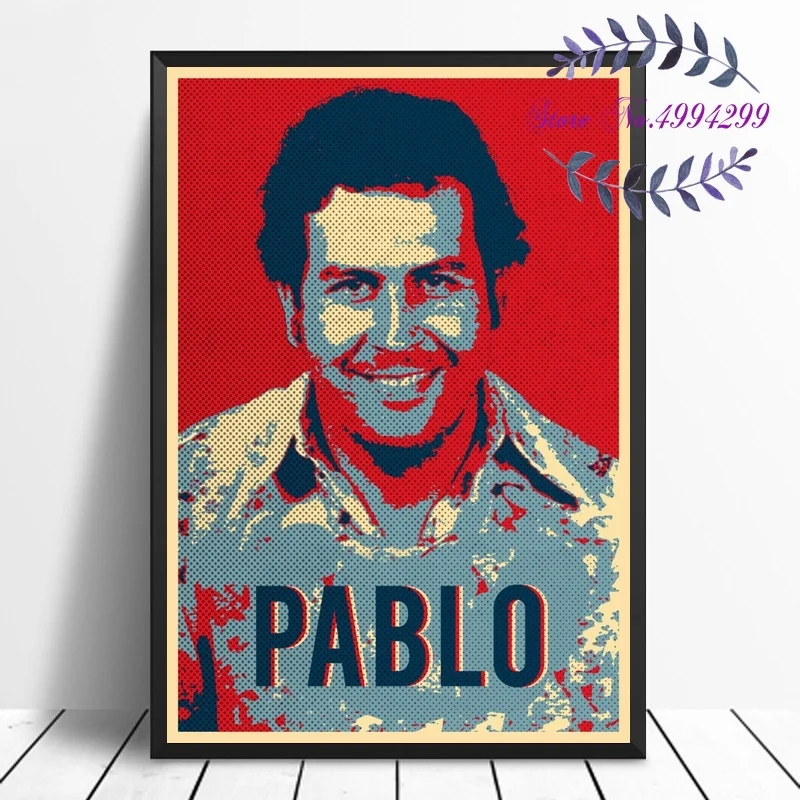 

Pablo Escobar Hope Pop Art Poster Canvas Print Pictures Home Decor No Frame