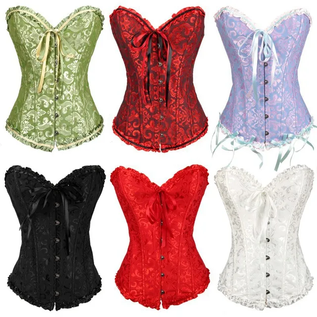 wholesale plus size steel boned black white court corset bustier plus size steel boned corsets