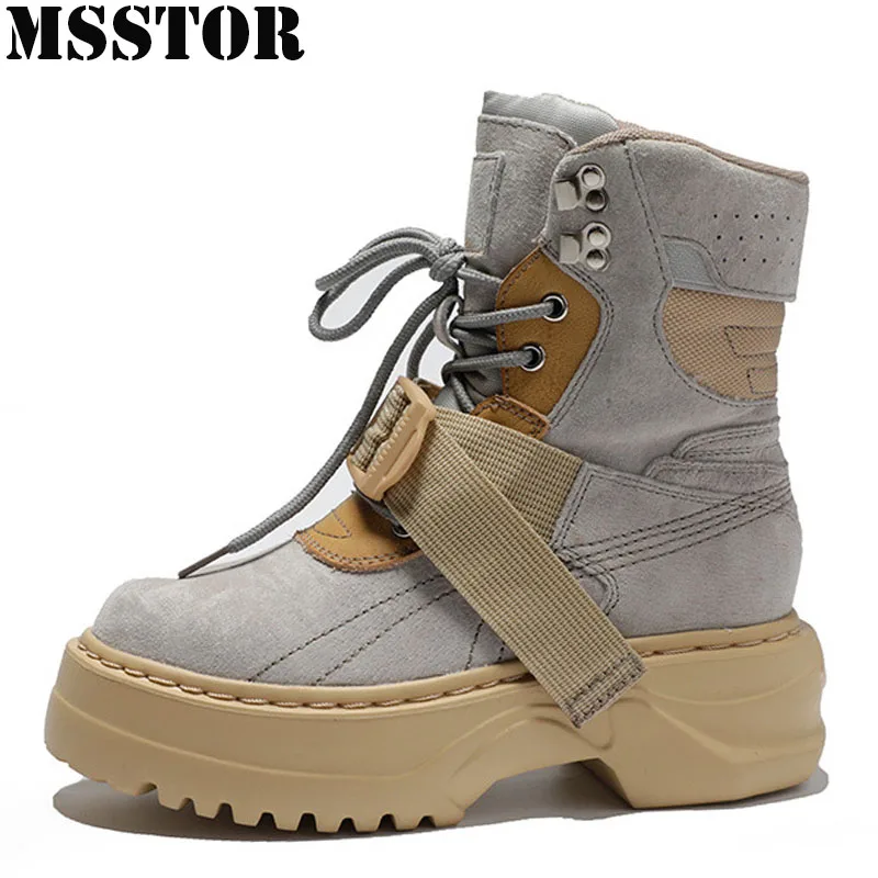 

MSSTOR Spring Autumn Women's Sport Shoes Woman Brand Athletic Walking Winter Sneakers For Women Height Increasing Running Shoes