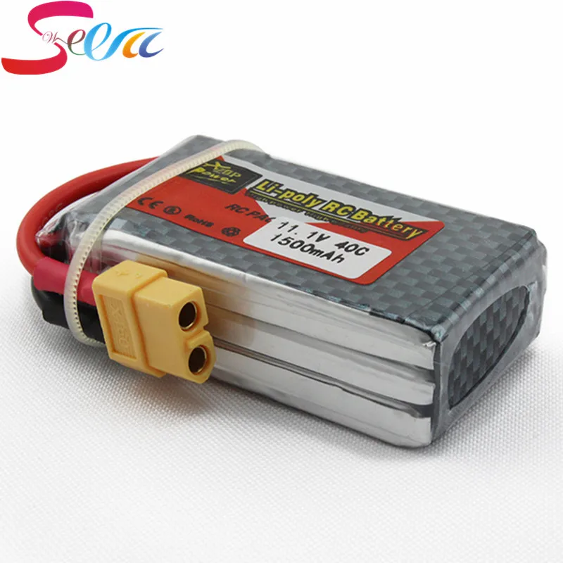 zop Original LiPo Battery 11 1V 1500Mah 3S 40C Max 60C XT60 Plug For font b