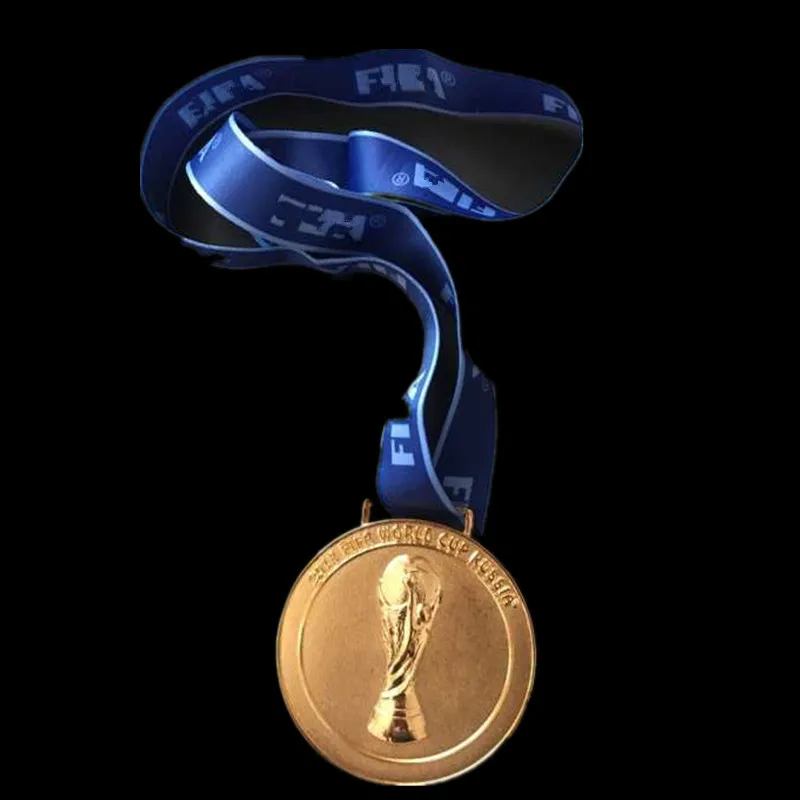 1 шт. золотые медали для спорта, призы, различные годы, позолоченная эмблема с лентами, медаль