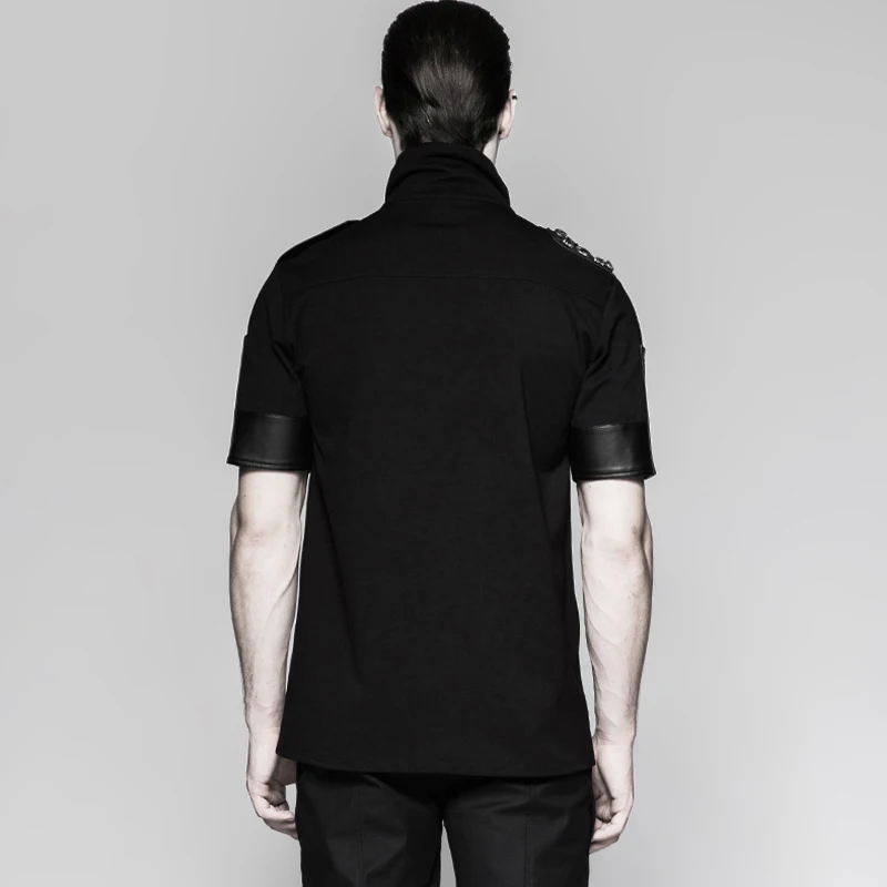 T shirt homme gothique à manches courtes style rock de couleur noir T shirt homme gothique à manches courtes style rock de couleur noir
