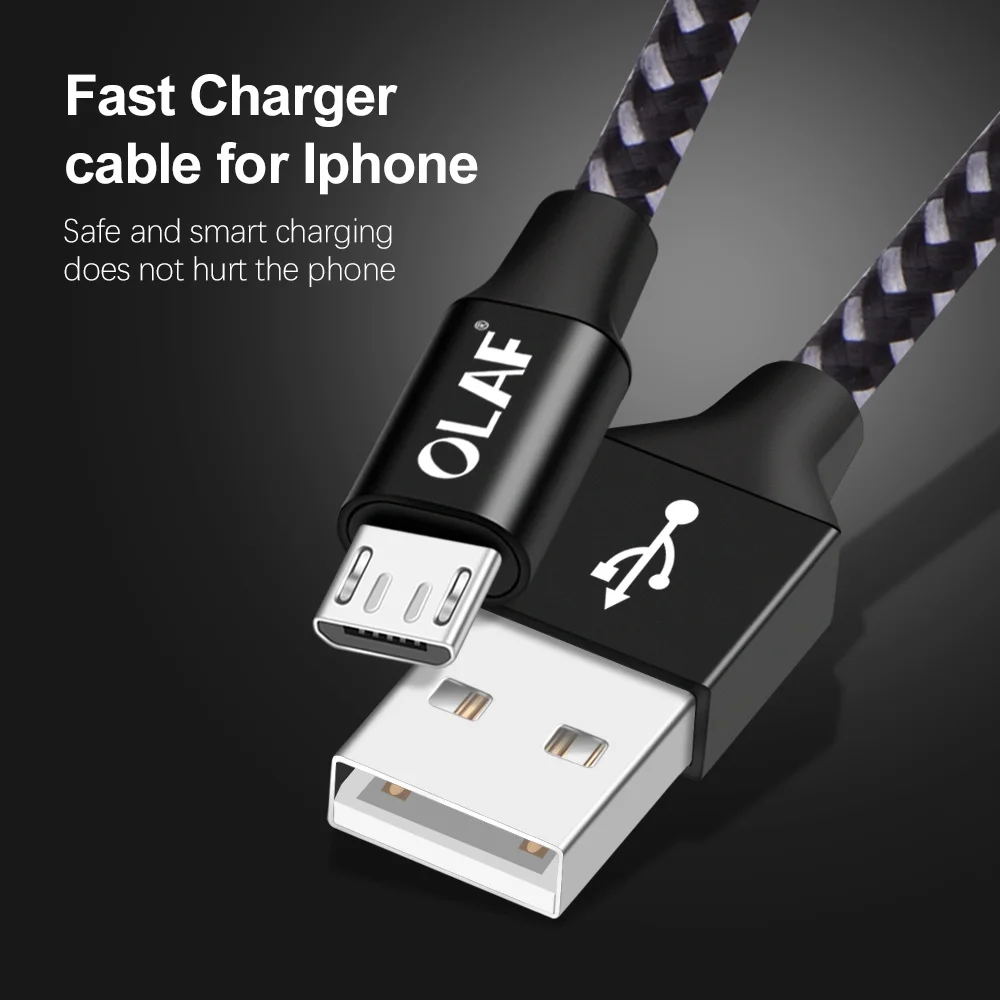 أولاف المصغّر USB كابل سريع ChargingData كابل لسامسونج S7 ل Xiaomi لهواوي شاحن هاتف محمول يعمل بنظام تشغيل أندرويد USB كابل شحن النايلون أولاف المصغّر USB كابل سريع ChargingData كابل لسامسونج S7 ل Xiaomi لهواوي شاحن هاتف محمول يعمل بنظام تشغيل أندرويد USB كابل شحن النايلون
