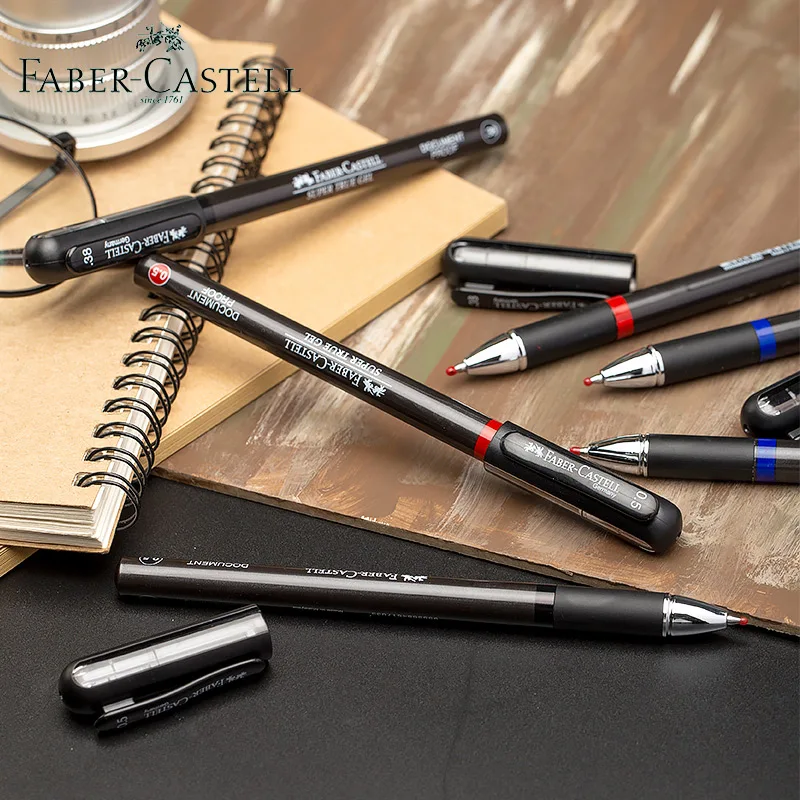 5 шт немецкая FABER-CASTELL супер настоящая гелевая ручка 0,38/0,5 мм черная Водонепроницаемая ручка для подписи