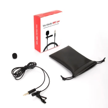 

1m Mini Portable Microphone Condenser Clip-on Lapel Lavalier Mic Wired Mikrofo/Microfon for Phone for Laptop