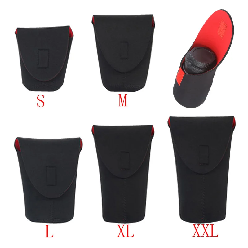 

S M L XL XXL Size Neoprene waterproof Soft Camera Lens Pouch bag Case