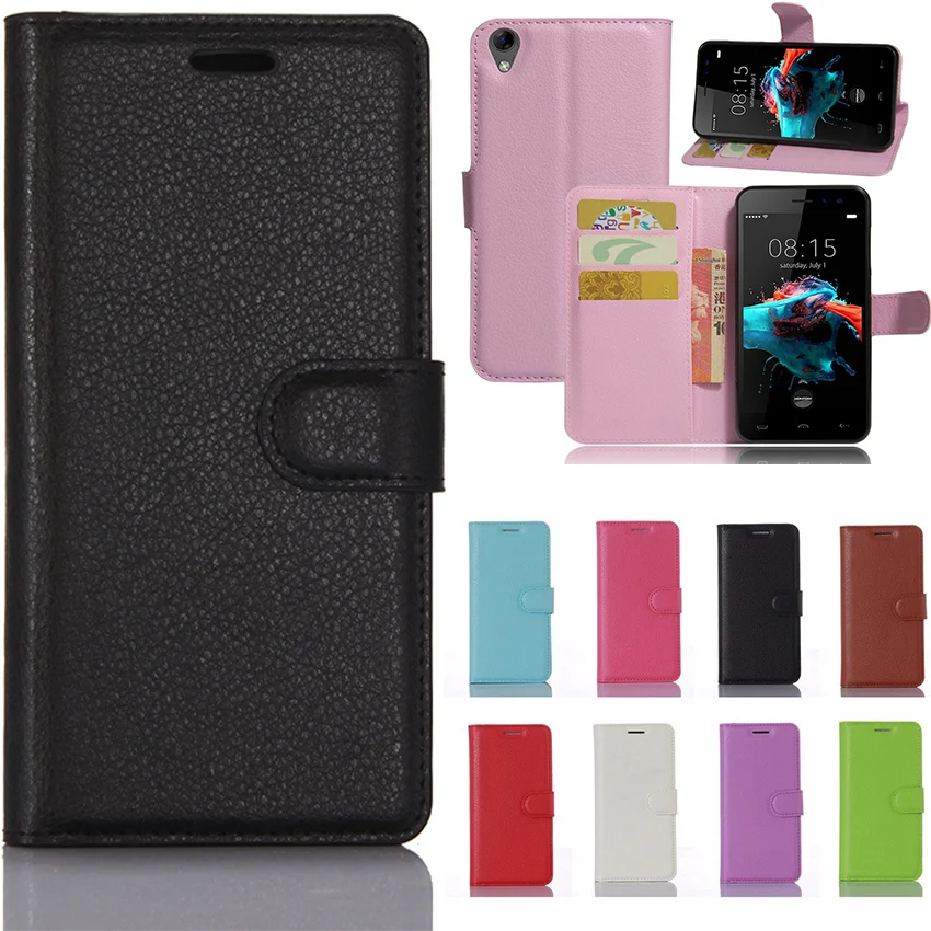 

For Homtom HT16 Vertical Luxury PU Leather Cases For Doogee Homtom HT16 Case 5.0 Inch Flip Silicone Cover Phone Protective Shell