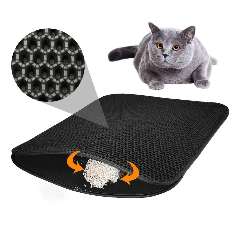 EVA Double layer Pet Cat Litter Mat Eco friendly Sifting Protect Floor Waterproof