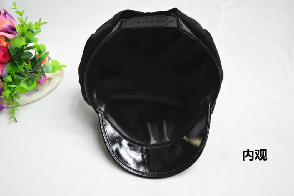 Мужские и женские новые Соединенные Штаты значок восьмиугольный шлем полиции черный капитан плоский Топ сцены перфорамсе военные кепки Лидер продаж