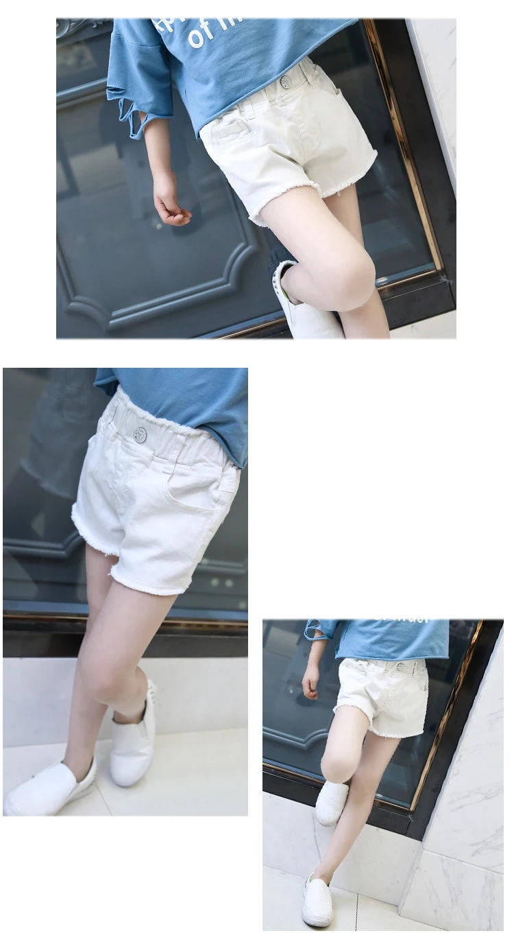 New Fashion 2018 Summer Shorts Baby Big Girls Clothes Kids Casual Solid Tassel Shorts For Girls Cotton Pockets Bottoms Clothing (16)