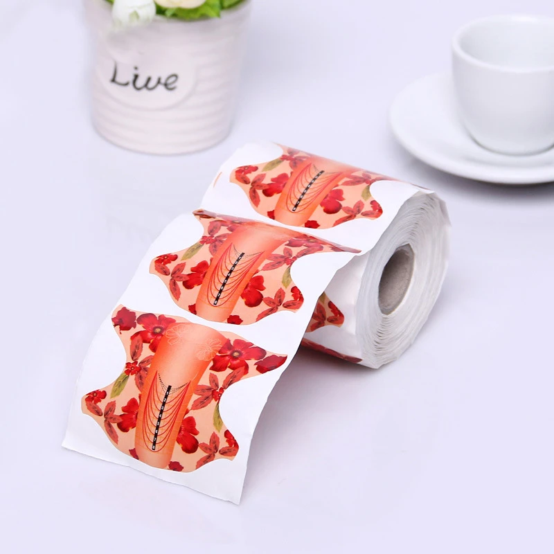 

100pcs/roll Oval Shape Adhesive Nail Form for Acrylic/UV Builder Nail Gel Professional Nail Extension Tips Manicure Tool