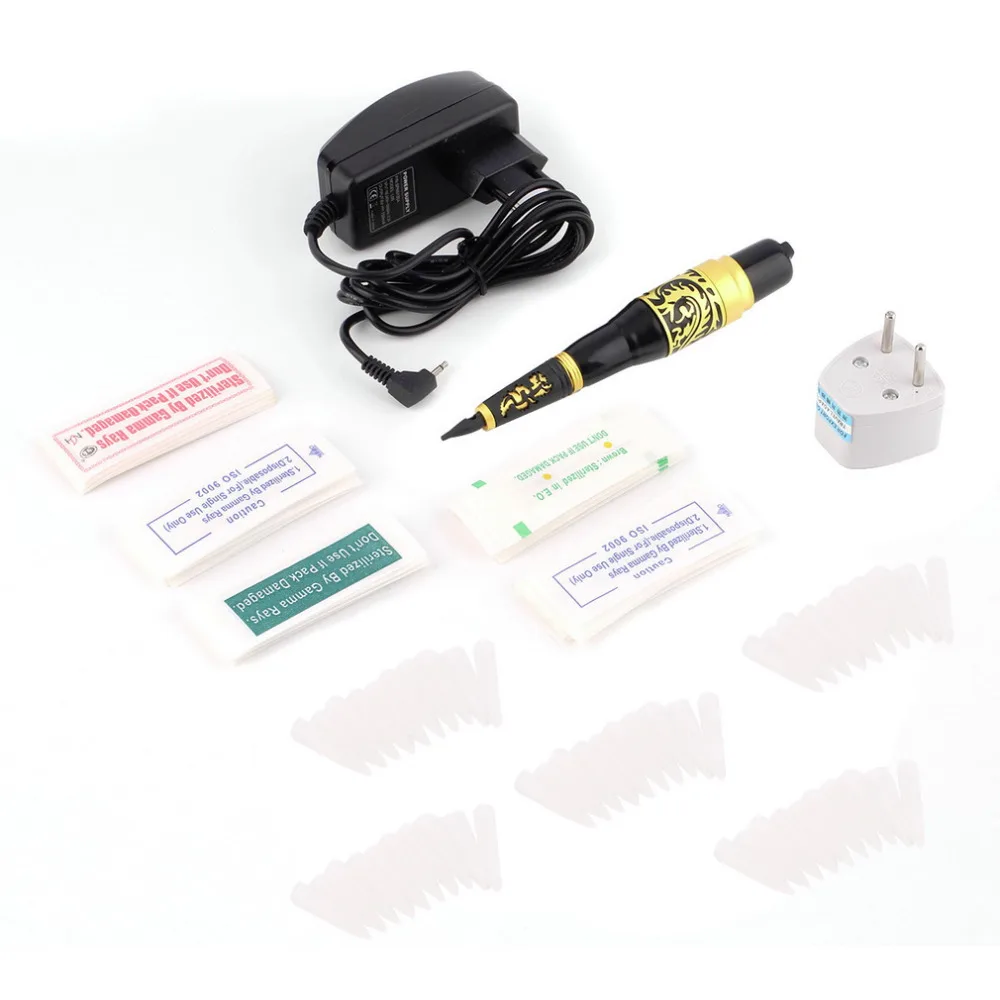 

8000R/Minute High Quality Permanent Makeup Eyebrow Tattoo Pen Machine Make Up Kit with 50 Needles 50 Tips EU or US Plugs U-Pick