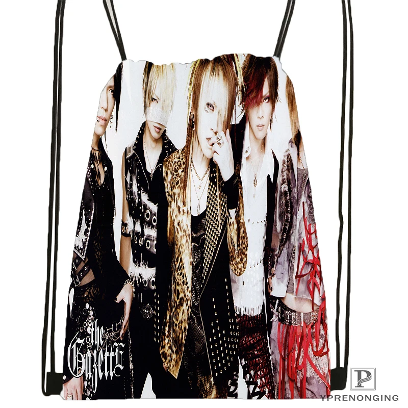 Custom the Gazette by Fxrence походная сумка на шнурке для мужчин и женщин милый рюкзак дети ранец(черная спина) 31x40 см#180531-01-39