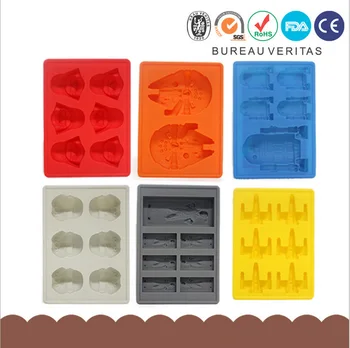 

Luyou 6pcs/set Star Wars Ice Tray Silicone Mold Ice Cube Ice Cream Chocolate Ice Lattice Mold Chocolate Fondant Mould IT013
