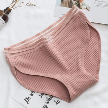 

Famous Brand Women's Cotton Panties Female Lace Edge Breathable Briefs Sexy Underwear Women Cotton Crotch Lingerie Intimates