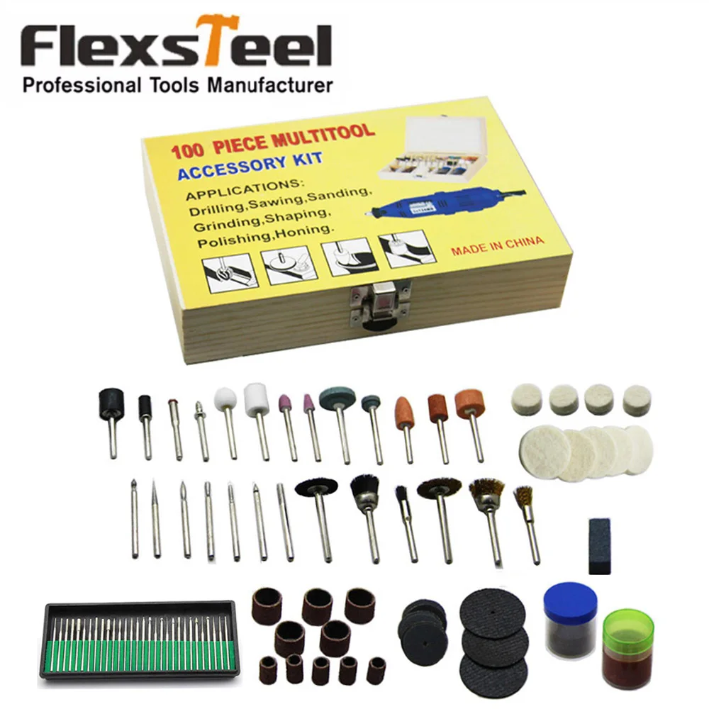 

130pcs Diamond Burrs Drill Bit Set Multitool Universal Rotary Power Tools Accessory Set Drilling Sawing Sanding Polishing Dremel