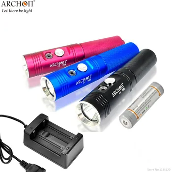 

ARCHON V10S Diving Flashlight CREE XM-L U2 max 860 lumen 60 meters underwater waterproof torch dive light with battery charger