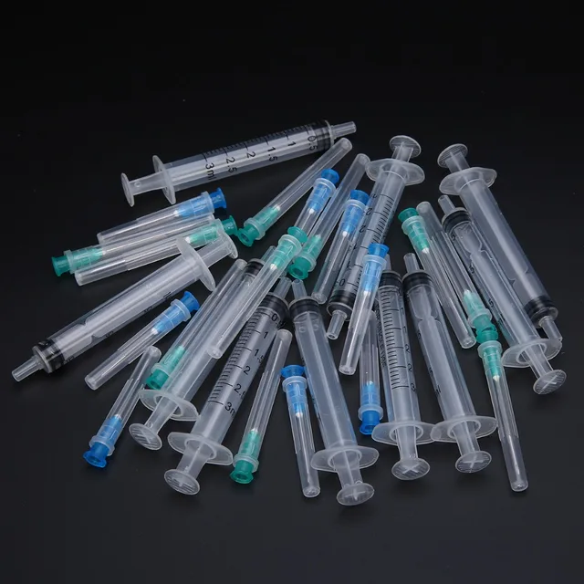 30pcs New 3 Types Syringes 3ml Syringe Green 21G Drawing Needles Blue